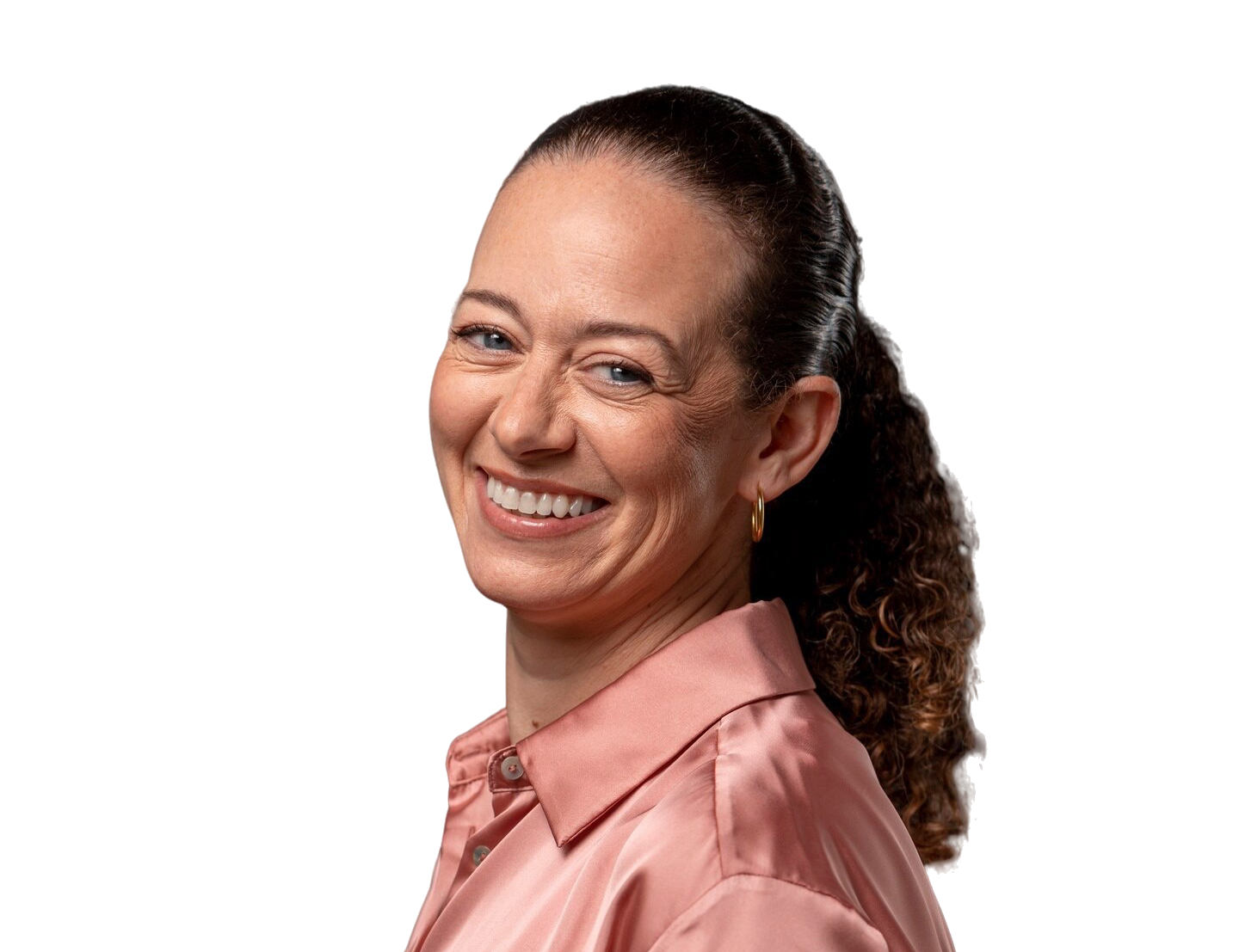 mujer sonriendo